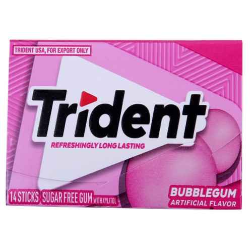 Trident Bubblegum chewing...