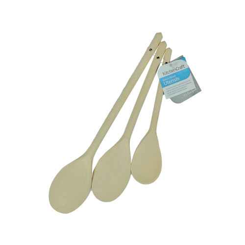 Set Of Three Beech Wood Spoons