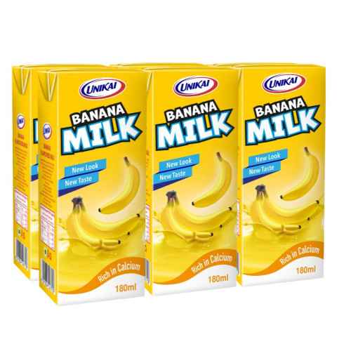 Unikai Banana Milk 6 x 180ml