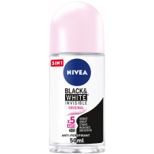 NIVEA Antiperspirant Roll-on for Women, Black & Wh...