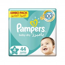 Pampers Baby-Dry Diapers, Size 4, Maxi, 9-14kg, Ju...