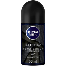 NIVEA MEN Antiperspirant Roll-on for Men, DEEP Bla...