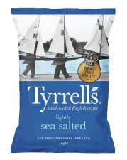 Tyrrells Lightly sea salted crisps 40g