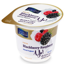 Al Rawabi Single Pot Yoghurt - Black Berry Rasp Be...