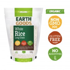 Earth Goods Organic Long Grain White Rice GF 500g