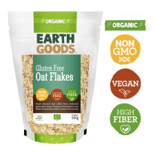 Earth Goods Organic Oat Flakes Rolled Oats 500g