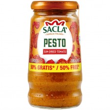 Sacla Sun-Dried Tomato Pesto 50% Free 290g