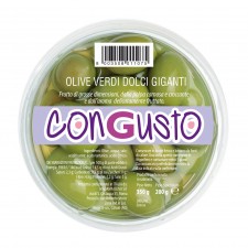 Madama Oliva Giant Green Sweet Olives Round Tray 3...