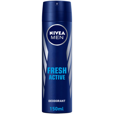 NIVEA MEN Deodorant Spray for Men, Fresh Active Fresh Scent 150ml