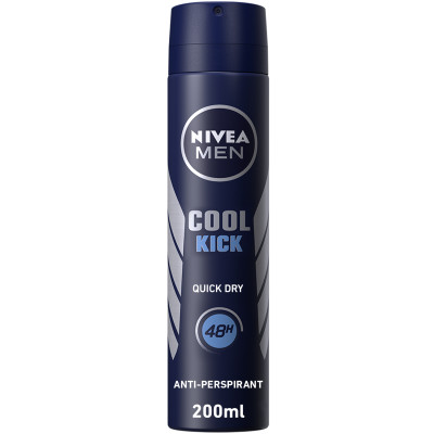 NIVEA MEN Antiperspirant Spray for Men, Cool Kick Fresh Scent 200ml