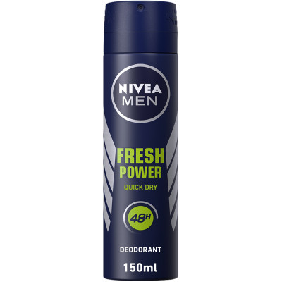 NIVEA MEN Deodorant Spray for Men, Fresh Power Fresh Scent 150ml