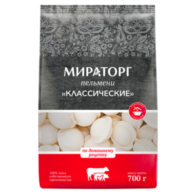 Miratorg Dumplings with Pork,Chicken&Beef  Classic  700g