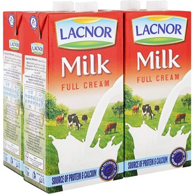 Lacnor Longlife Milk Full Cream 4 x 1L