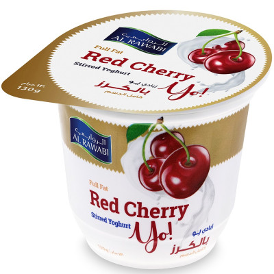 Al Rawabi Single Pot Yoghurt - Red Cherry 130g