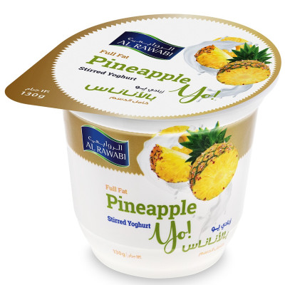 Al Rawabi Single Pot Yoghurt - Pine Apple 130g