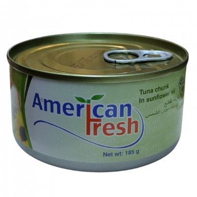 American Fresh Tuna Light Meat Chunks In Oil 185g