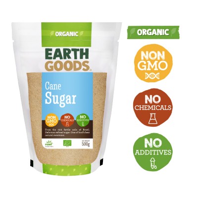 Earth Goods Organic Cane Sugar 500g