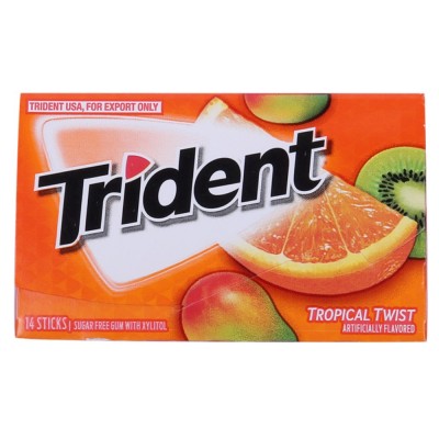 Trident Tropical Twist chewing gum 14p