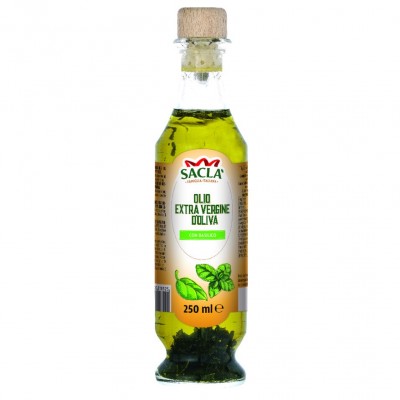 Sacla Extra Virgin Olive Oil with Basil 250ml