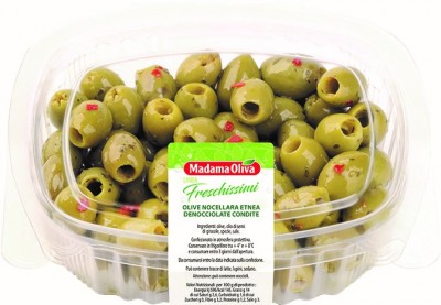 Madama Oliva Green Pitted Sicilian N Olives in Oil 200g