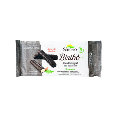 Sarchio Gluten Free Biribo Gluten Free Biscuits Covered with Dark Chocolate 130g