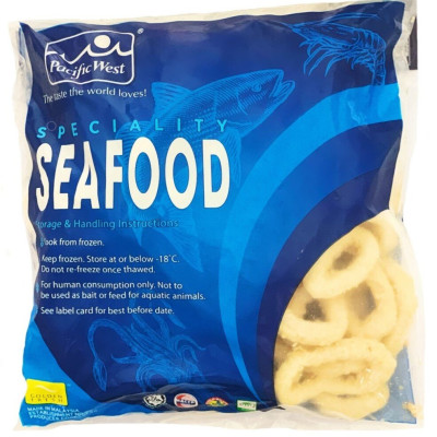 Pacific West Tempura Coated Squid Rings 1Kg