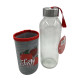 Excellent Houseware Drinking Glass Bottle With A Printed Nylon Sleeve